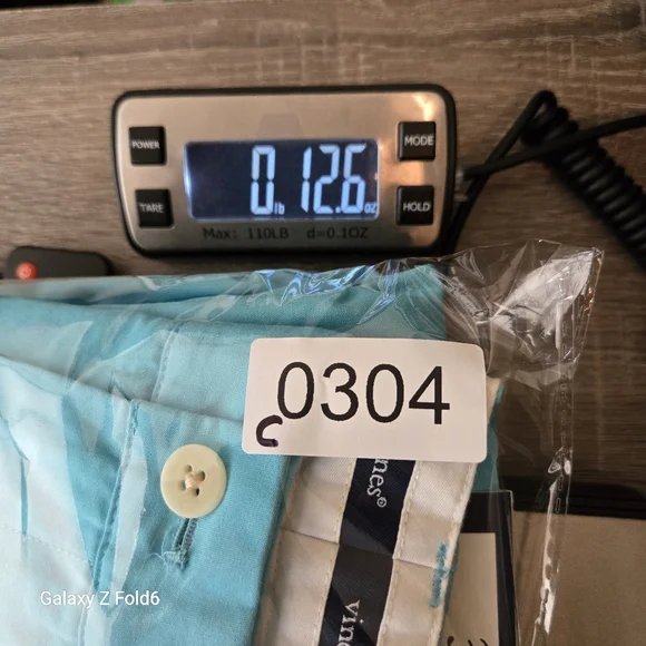 Vineyard Vines Links Shorts Blue Cotton Golf Chino Flat Front Men’s 34 NWT - Picture 6 of 6